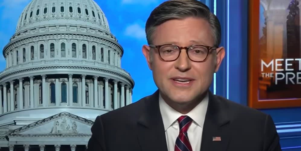 Christian Mike Johnson looks at the American people and lies about taking away their health care