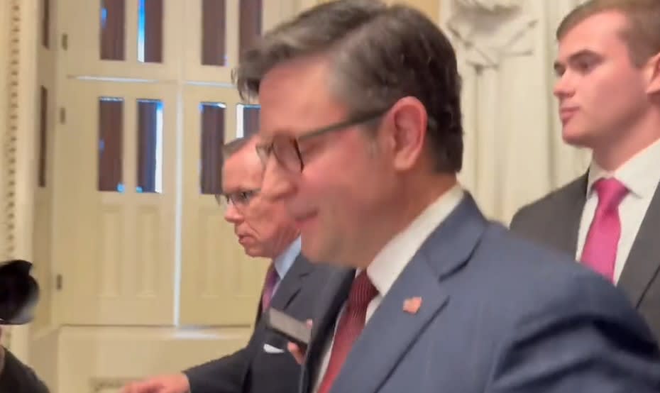 Mike Johnson humiliates himself and walks back Trump Epstein Informant Claim