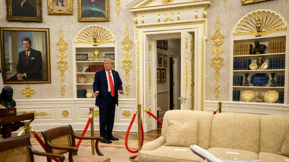 From the oval office to the rose garden: a look at Trump’s renovations so far