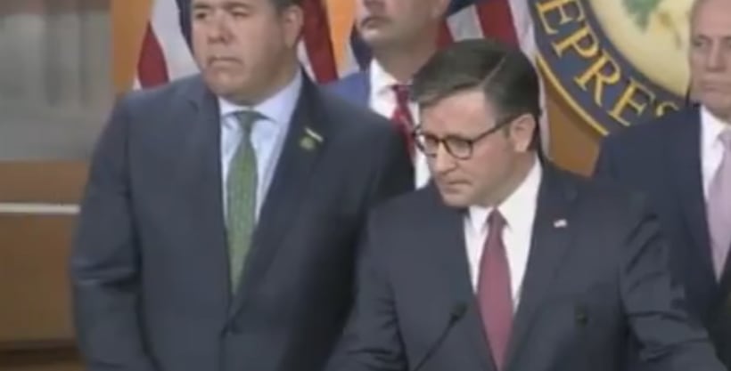 Mike Johnson claims the Republican accused of hitting his girlfriend is not a serious matter