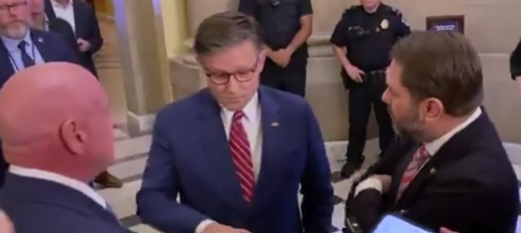 Arizona Sens. Gallego and Kelly make fun of Mike Johnson for not swearing in Adelita Grijalva