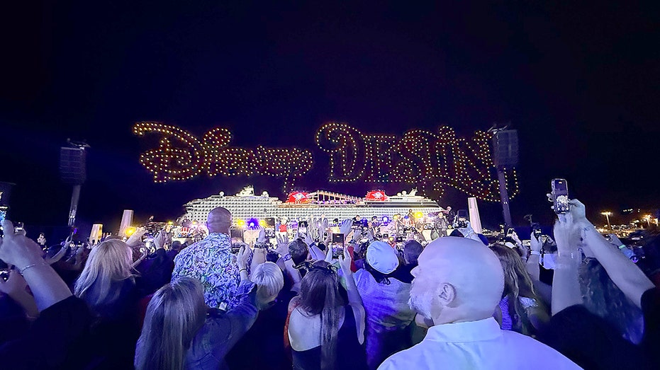 Disney Cruise Line’s Disney Destiny is preparing for its maiden voyage Thursday