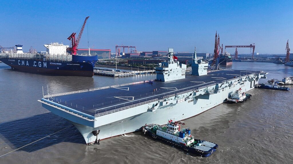 China tests new amphibious assault ship Sichuan Type 076 during sea trials