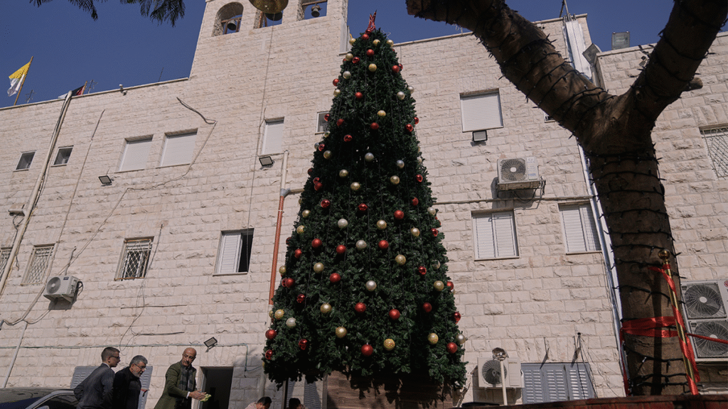 Three Palestinians accused of burning a Christmas tree in a Catholic church in the West Bank