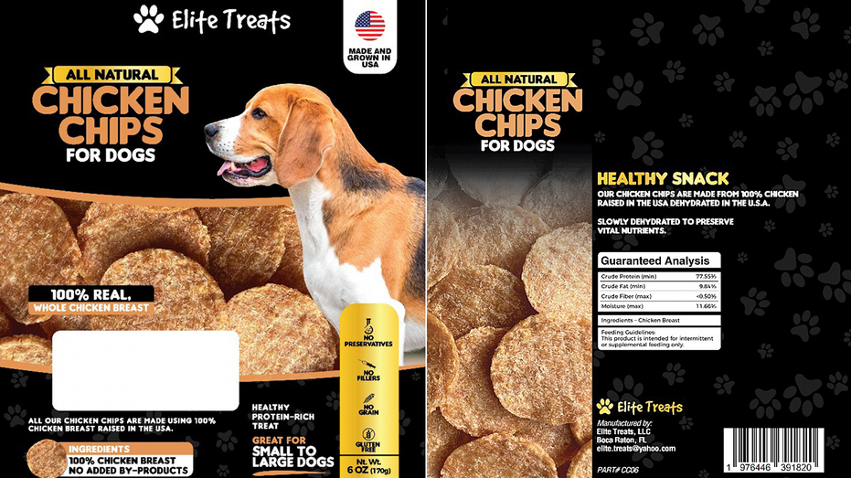 FDA announces recall of Elite Treats dog treats due to salmonella concerns